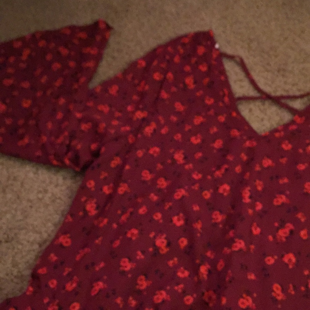 Copper key floral dress
